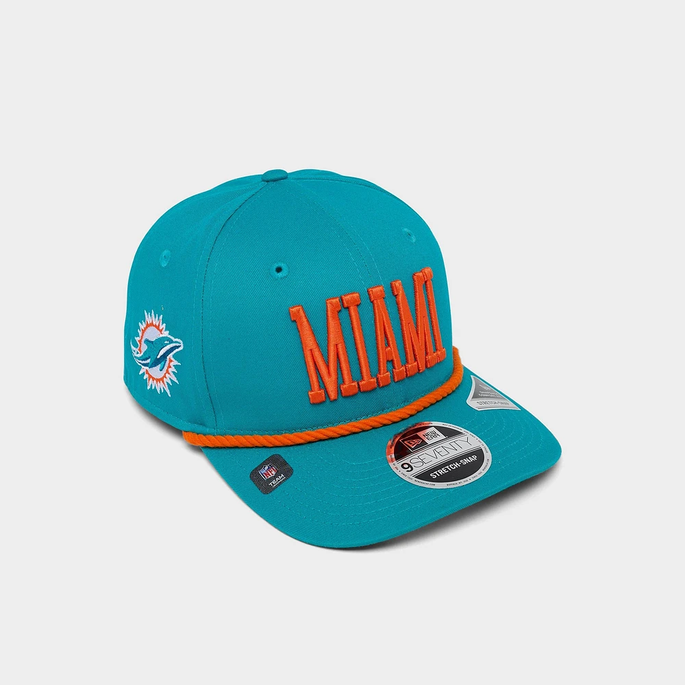 New Era Miami Dolphins NFL 9SEVENTY Rope Stretch-Snap Snapback Hat