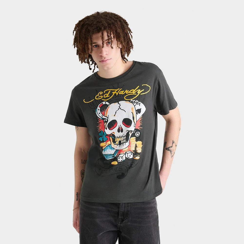 Men's Ed Hardy Ace Skull T-Shirt