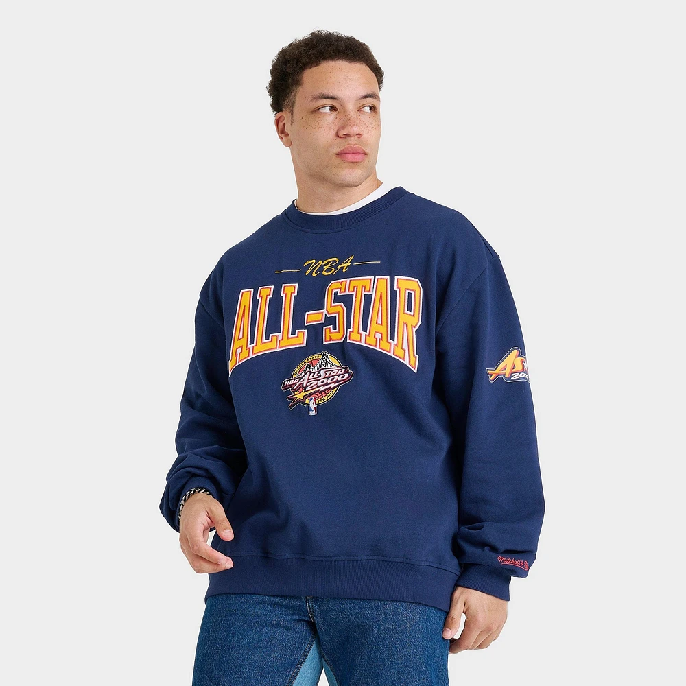 Men's Mitchell & Ness 2000 NBA All-Star There & Back Fleece Crewneck Sweatshirt
