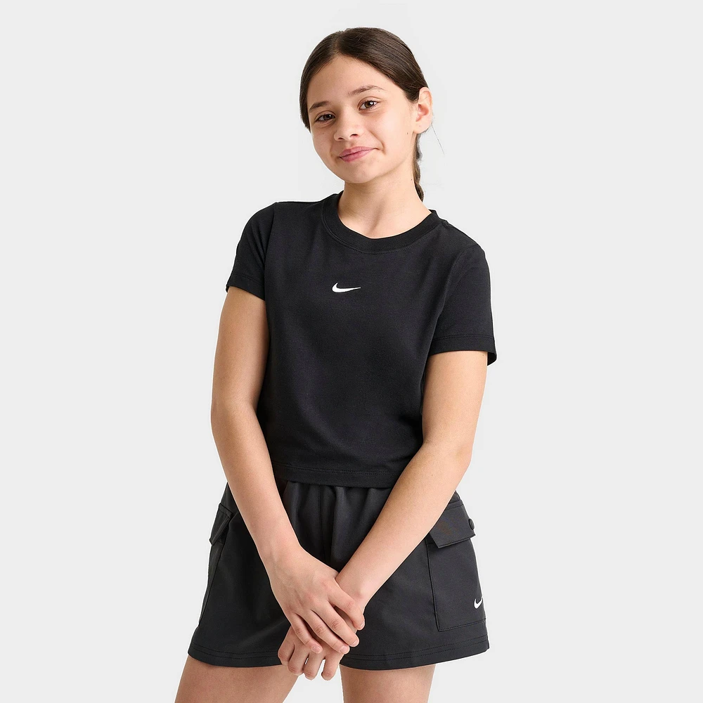 Girls' Big Kids' Nike Sportswear Cropped T-Shirt