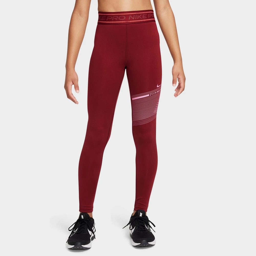 Girls' Nike Pro Dri-FIT Mid-Rise Leggings