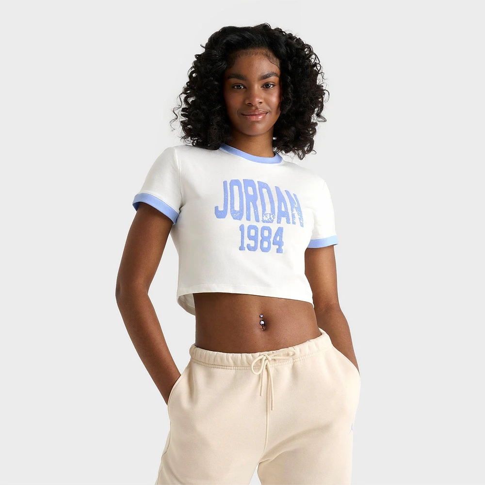 Women's Jordan Cropped Varsity Graphic Slim T-Shirt
