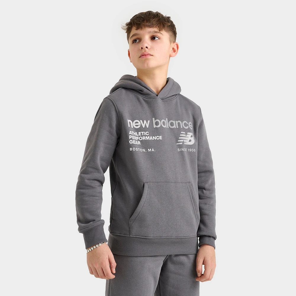 Big Kids' New Balance Linear Logo Pullover Hoodie