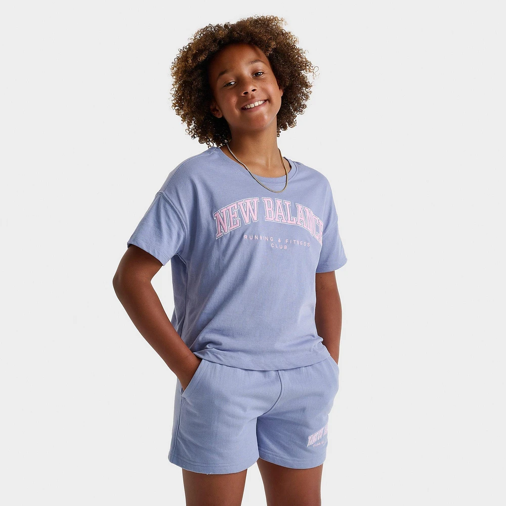 Girls New Balance Club Cropped T-Shirt
