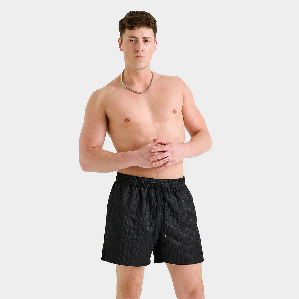 Men's Nike Swim Breaker Swoosh Link Lined Volley Shorts