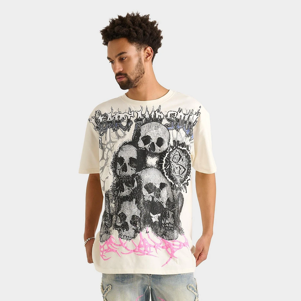 Men's Smoke Rise Dystopia Skulls Graphic T-Shirt