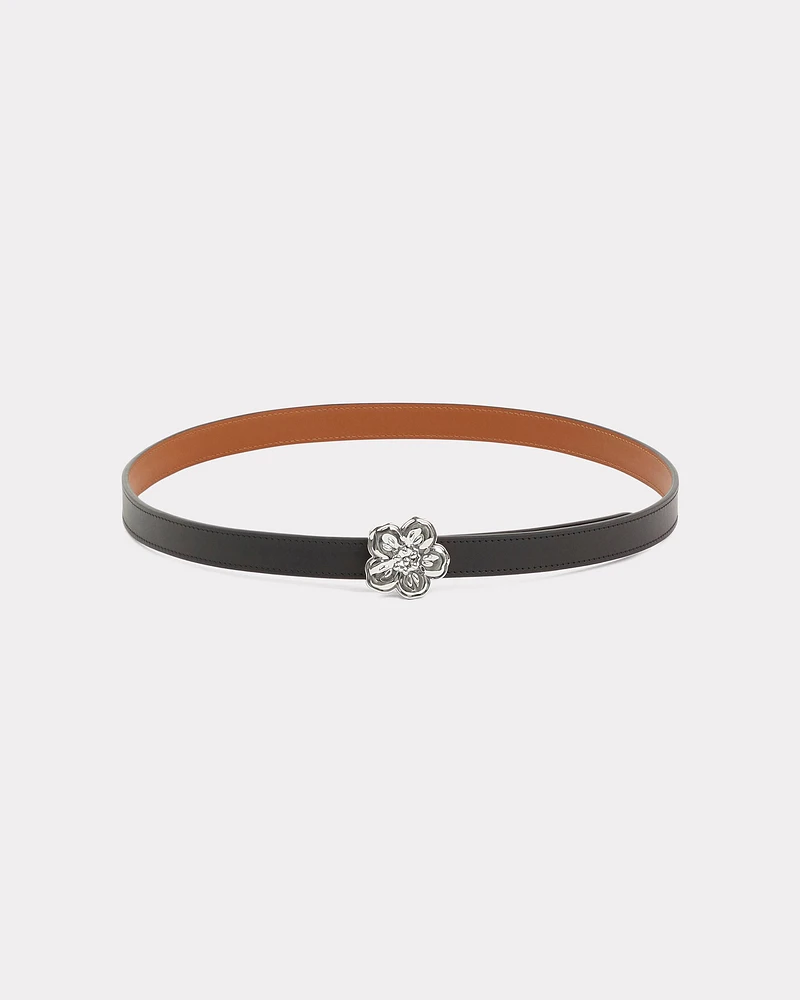 'Boke Flower' reversible leather belt for men