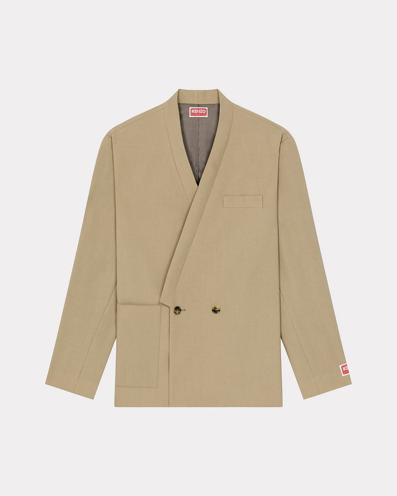 Tailored kimono jacket virgin wool