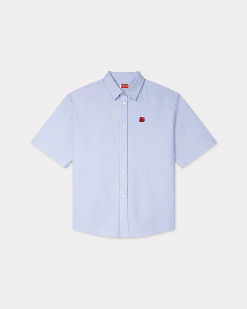 'Boke Flower' embroidered casual shirt