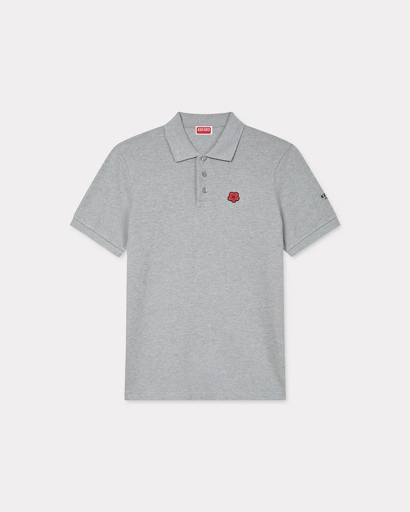 'Boke Flower' embroidered slim polo cotton