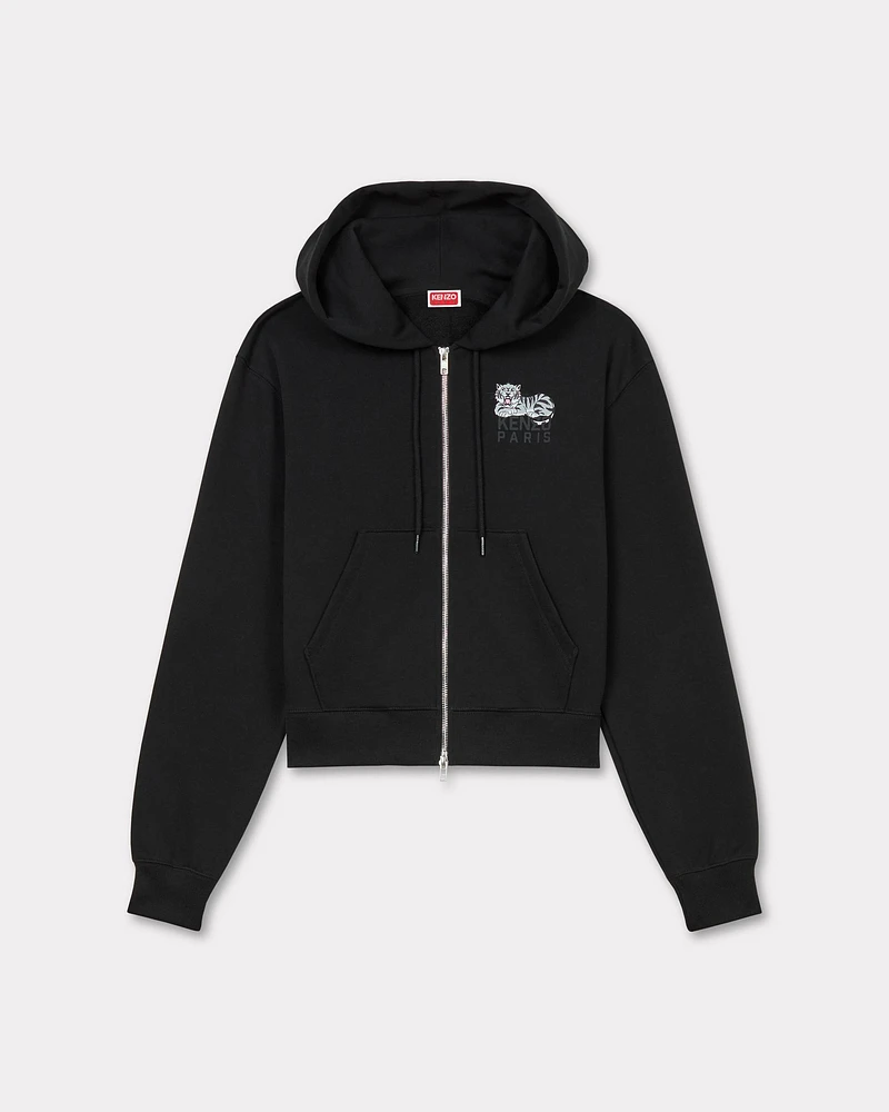 'KENZO Happy Tiger' zipped hoodie cotton