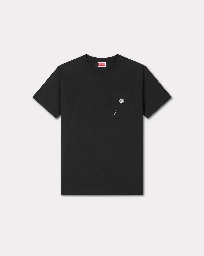 'Boke Flower' embroidered loose T-shirt cotton