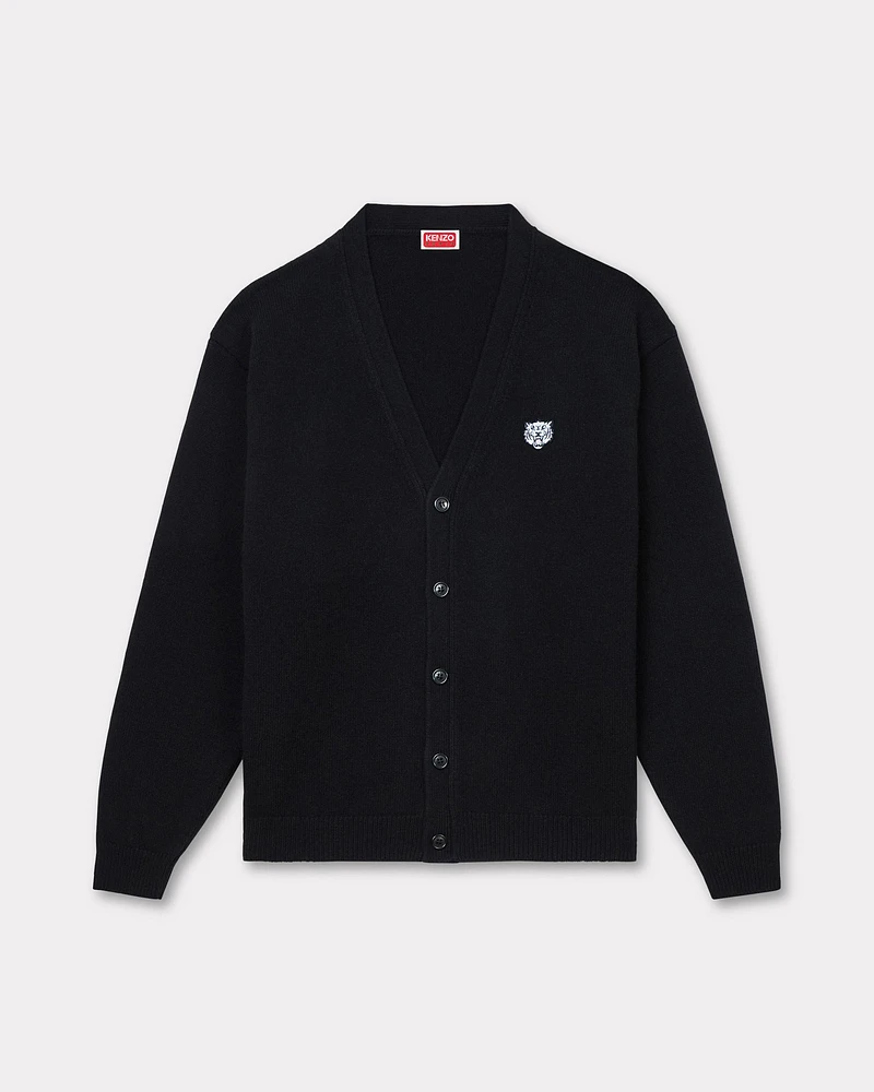 'KENZO Happy Tiger' embroidered cardigan merino wool