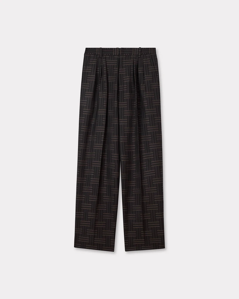 'KENZO Weave' pleated tailored pants