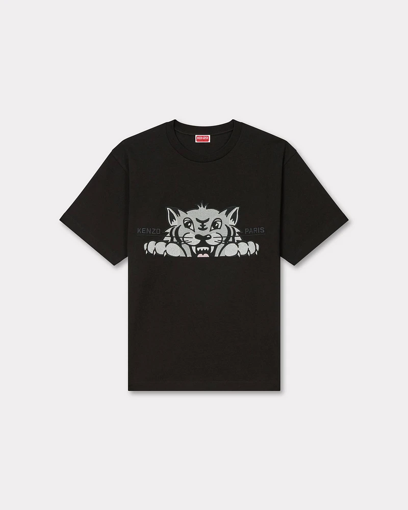 'KENZO Happy Tiger' embroidered oversized T-shirt cotton