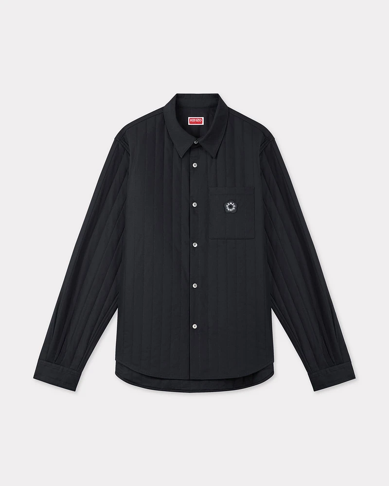 'Boke Flower 2.0' genderless padded overshirt cotton poplin