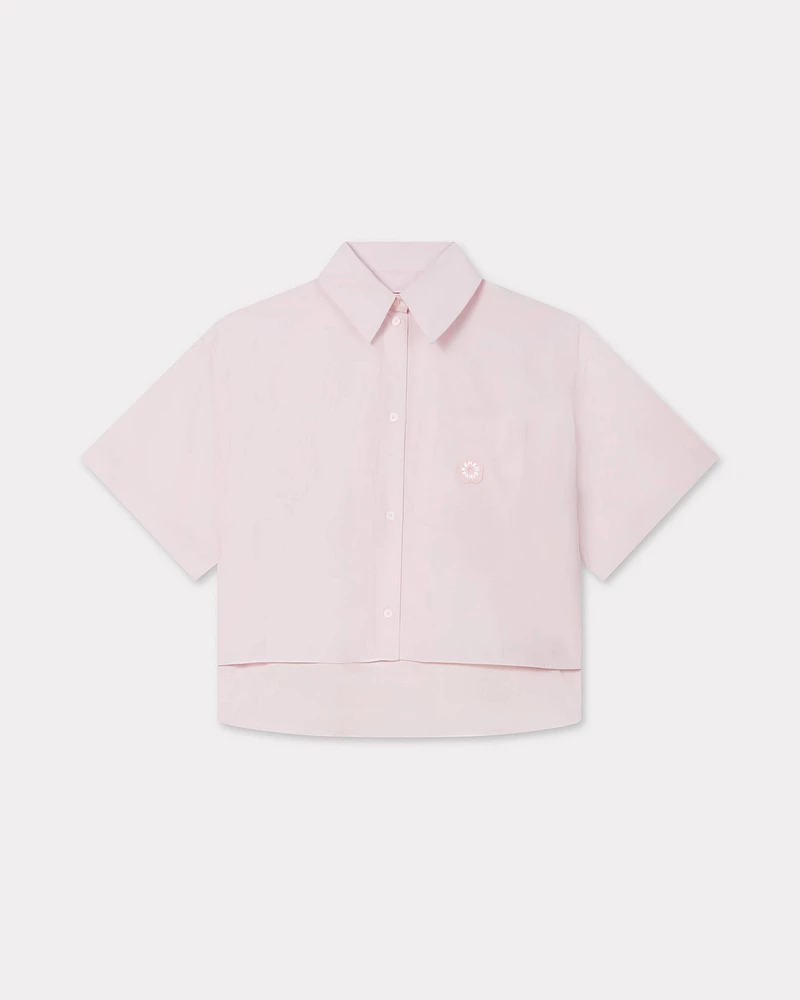 'Boke Flower 2.0' short dropped shoulders shirt cotton poplin