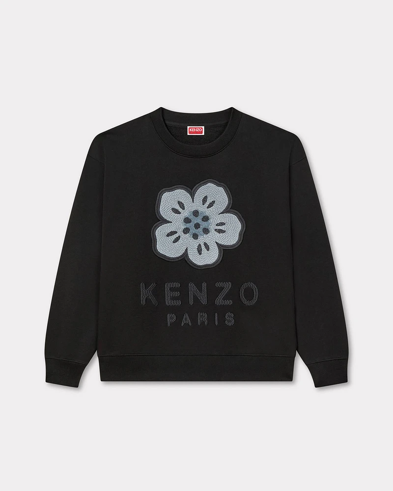'Boke Flower' embroidered sweatshirt cotton