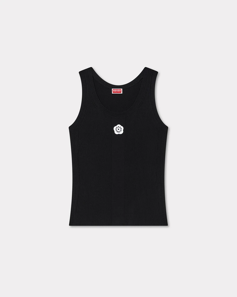 'Boke Flower 2.0' embroidered rib tank top