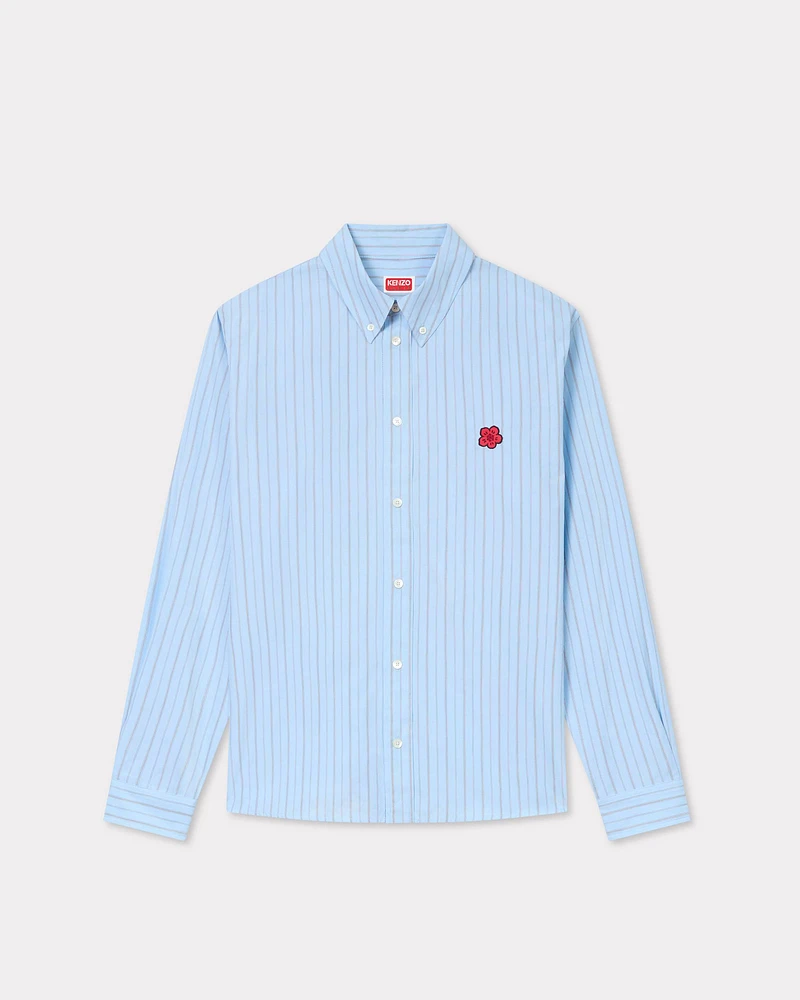 'Boke Flower' embroidered casual shirt cotton oxford