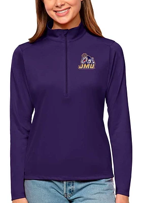 Antigua James Madison Dukes Womens Tribute Qtr Zip Pullover