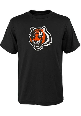 Cincinnati Bengals Youth Black Primary Logo Short Sleeve T-Shirt