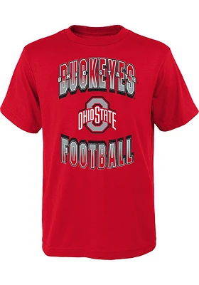 Ohio State Buckeyes Youth Red Forward Progress Short Sleeve T-Shirt