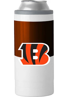 Logo Brands Cincinnati Bengals 12 oz Colorblock Slim Stainless Steel Coolie