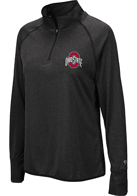 Colosseum Ohio State Buckeyes Womens Black Bailey Qtr Zip Pullover
