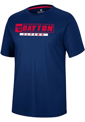 Colosseum Dayton Flyers Navy Blue TY Short Sleeve T Shirt