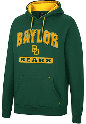 Colosseum Baylor Bears Mens Green Scholarship Fleece Long Sleeve Hoodie