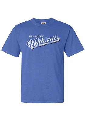 Summit Sportswear Kentucky Wildcats Womens Blue Script Stack Short Sleeve T-Shirt