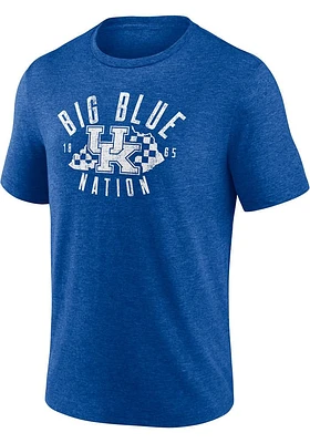 Kentucky Wildcats Blue Old School Cool Triblend Short Sleeve Fashion T Shirt