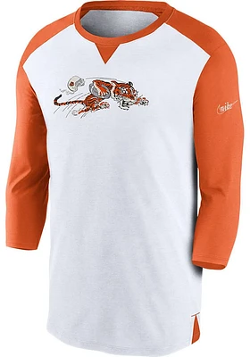 Nike Cincinnati Bengals Black REWIND 3/4 Long Sleeve Fashion T Shirt