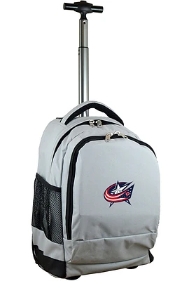 Columbus Blue Jackets Grey Wheeled Premium Backpack