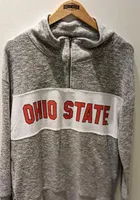 Ohio State Buckeyes Womens Grey Cozy Qtr Zip