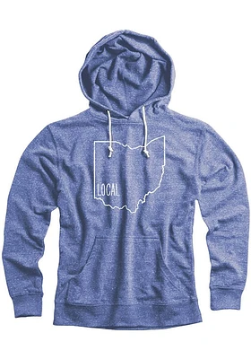 Ohio Mens Blue State Local Long Sleeve Hoodie