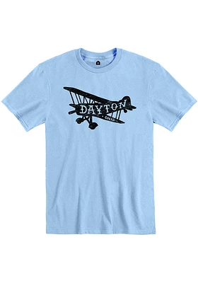 Rally Dayton Light Blue Plane Short Sleeve Fashion T Shirt