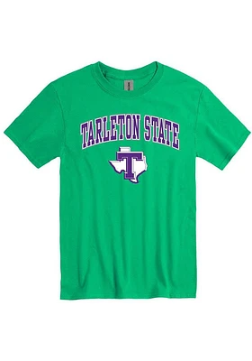 Tarleton State Texans Kelly Green Arch Practice Short Sleeve T Shirt