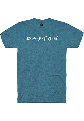 Rally Dayton Teal Dots Short Sleeve Fashion T Shirt