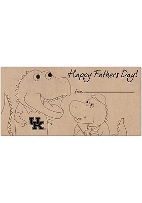 Kentucky Wildcats Fathers Day Coloring Sign - Blue