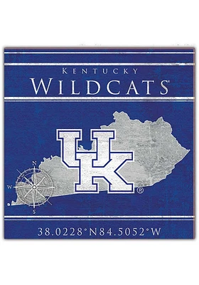Kentucky Wildcats Coordinates Sign - Blue