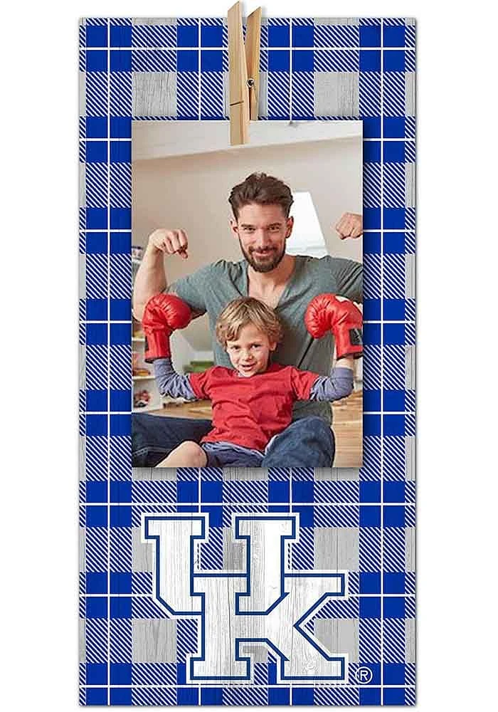 Kentucky Wildcats Plaid Clothespin Sign - Blue