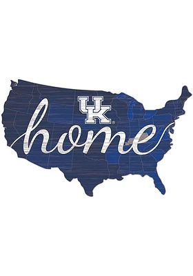 Kentucky Wildcats USA Shape Cutout Sign - Blue