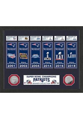 New England Patriots Super Bowl Banner Collection Plaque