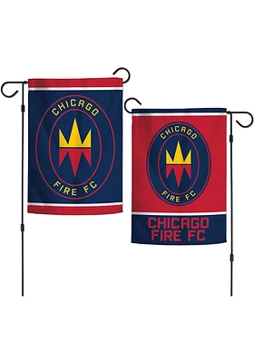 Chicago Fire 2 Sided Garden Flag - Blue