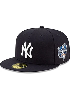 New Era York Yankees Mens Navy Blue World Series Side Patch 59FIFTY Fitted Hat