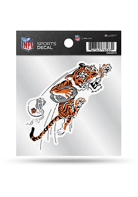 Cincinnati Bengals 4x4 Retro Auto Decal - Orange