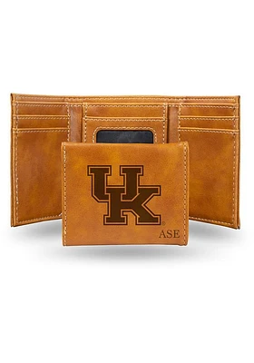 Kentucky Wildcats Logo Personalized Laser Engraved Mens Trifold Wallet