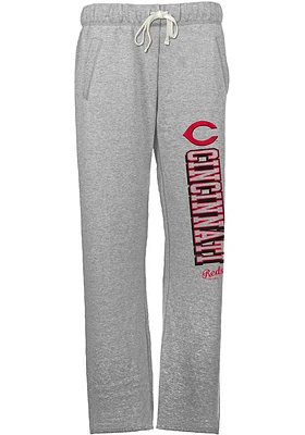 New Era Cincinnati Reds Womens French Terry Grey Sweatpants